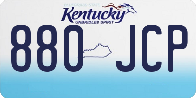 KY license plate 880JCP