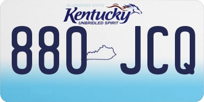 KY license plate 880JCQ