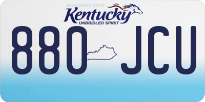 KY license plate 880JCU