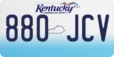 KY license plate 880JCV