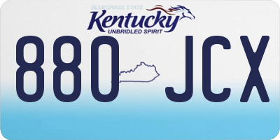 KY license plate 880JCX