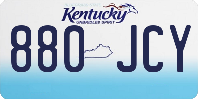 KY license plate 880JCY