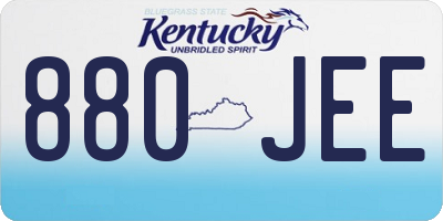 KY license plate 880JEE