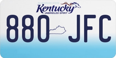 KY license plate 880JFC