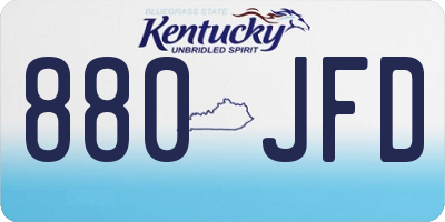 KY license plate 880JFD