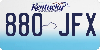 KY license plate 880JFX