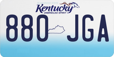 KY license plate 880JGA