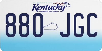 KY license plate 880JGC
