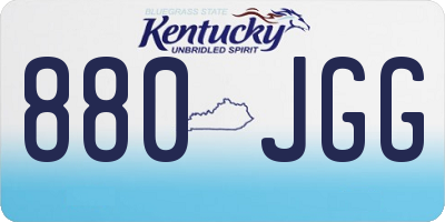 KY license plate 880JGG