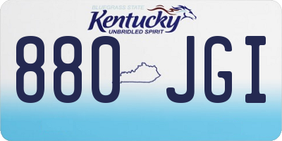 KY license plate 880JGI