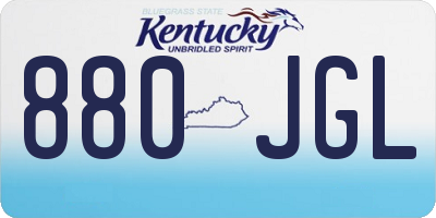 KY license plate 880JGL