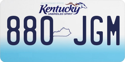 KY license plate 880JGM