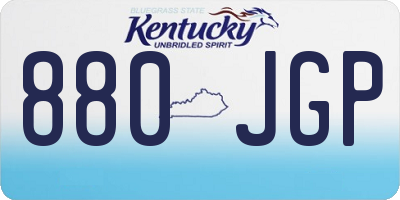KY license plate 880JGP