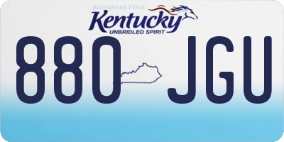 KY license plate 880JGU