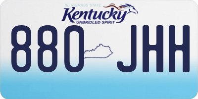 KY license plate 880JHH