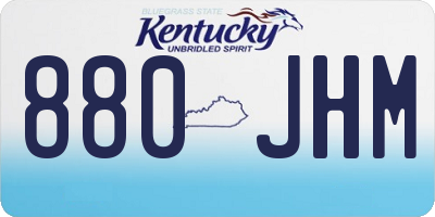 KY license plate 880JHM
