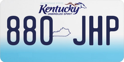 KY license plate 880JHP