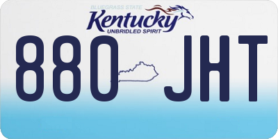 KY license plate 880JHT
