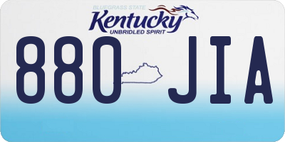KY license plate 880JIA