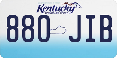 KY license plate 880JIB