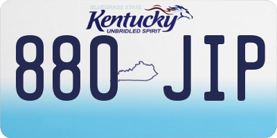KY license plate 880JIP