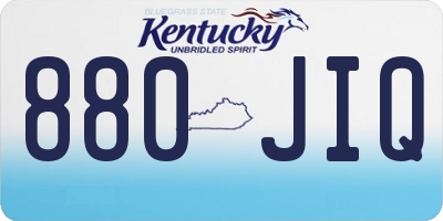 KY license plate 880JIQ