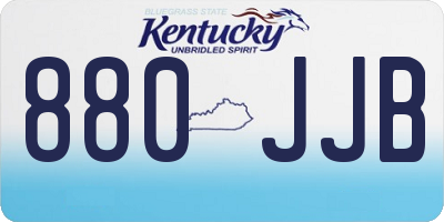 KY license plate 880JJB