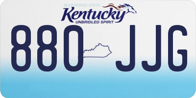 KY license plate 880JJG
