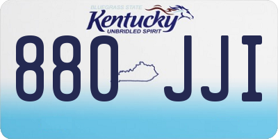 KY license plate 880JJI