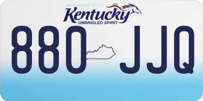 KY license plate 880JJQ
