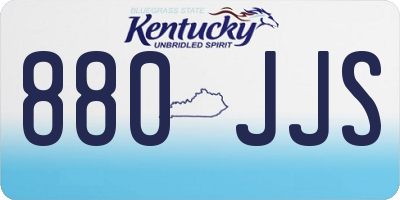 KY license plate 880JJS