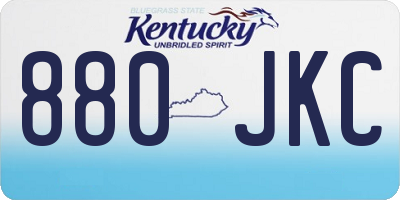 KY license plate 880JKC