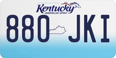 KY license plate 880JKI
