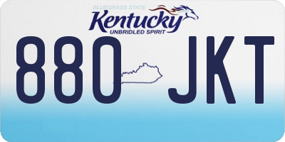 KY license plate 880JKT