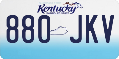 KY license plate 880JKV