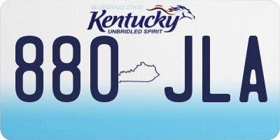 KY license plate 880JLA