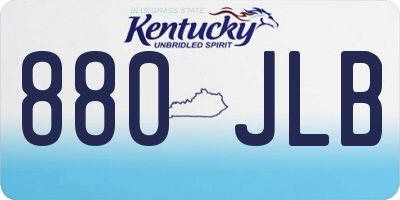 KY license plate 880JLB