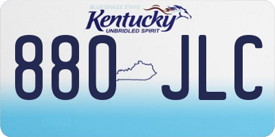 KY license plate 880JLC