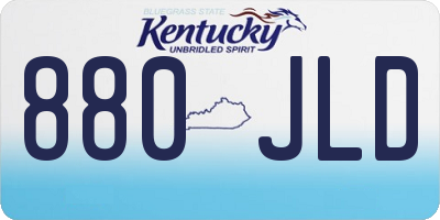 KY license plate 880JLD
