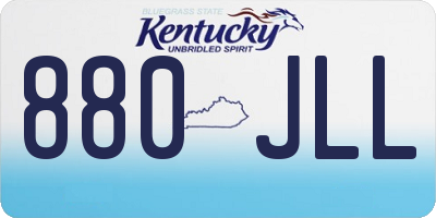 KY license plate 880JLL