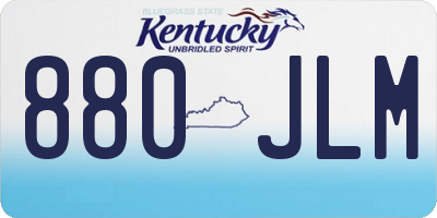 KY license plate 880JLM
