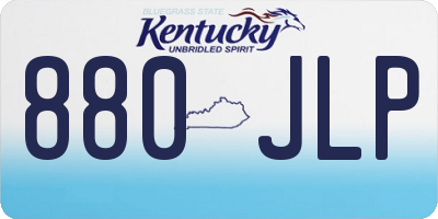 KY license plate 880JLP