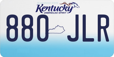 KY license plate 880JLR