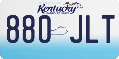 KY license plate 880JLT