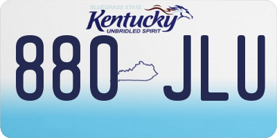 KY license plate 880JLU