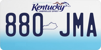 KY license plate 880JMA