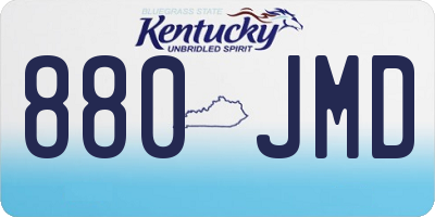 KY license plate 880JMD