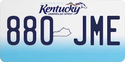 KY license plate 880JME