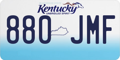 KY license plate 880JMF