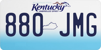 KY license plate 880JMG